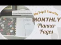 5 of My Favorite Monthly Planner Pages Must-Have Monthly Planner Inserts How I Use Monthly Pages