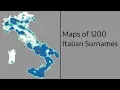 Maps of 1200 Italian Surnames
