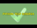 Python yelp scraper