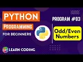 python program to check if a number is odd or even Learn Coding
