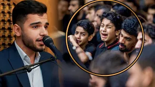 تعالت أصوات البكاء بشكل هستيري وخروج الحشد الجماهيري الرهيب عن السيطرة القارئ يونس شاهمرادي 