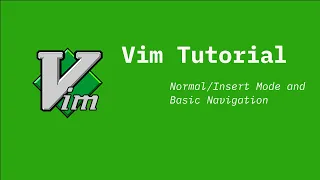 Vim Mode and Basic Navigation