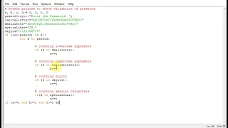 Python program to check validation of password