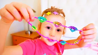 ناستيا تتظاهر باللعب بالملابس مجوهرات وألعاب مساحيق التجميل العاب بنات 