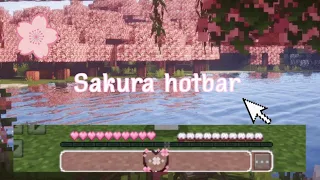 Sakura hotbar texture pack for Minecraft with download link