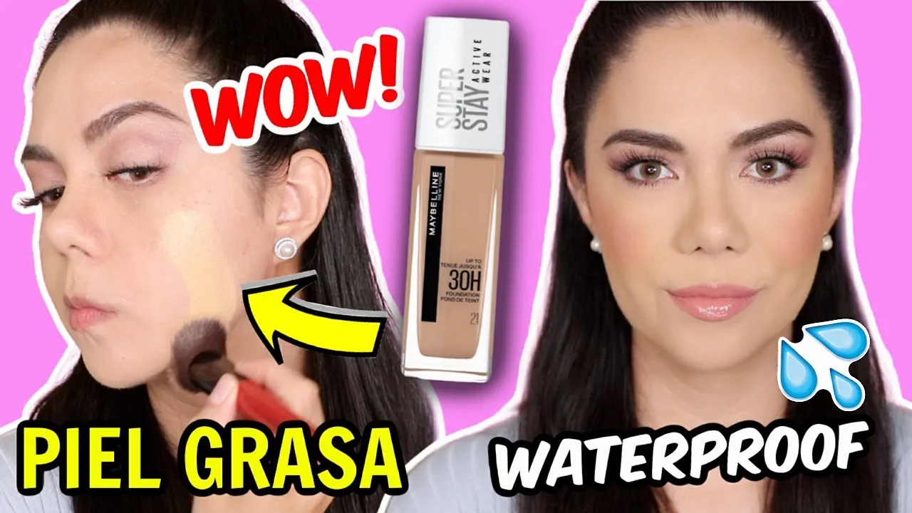 Mejor BASE DE MAQUILLAJE PARA PIEL GRASAS / Review SuperStay Maybelline