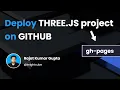 How to deploy a Three js project on GitHub Not using Webpack