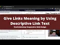 Give Links Meaning by Using Descriptive Link Text Applied Accessibility freeCodeCamp Tutorial