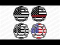 Fire Department Badge Firefighter Fireman Logo SVG Sticker Decal Silhouette Cameo Cricut Cut File