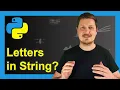 Check If String Contains Any Letters from Alphabet in Python Example any isalpha Functions