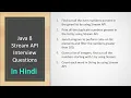 Java 8 Stream API Interview Question Stream API Top Coding Question