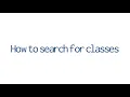 CSUB How to search for classes