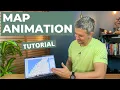 How to draw an animated moving travel map