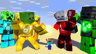 Everyone turned into Clock Man but Herobrine is against it - Minecraft Animation