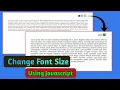 Change Font-size using Javascript with Button Increase Decrease Font Size on Website Coding Power