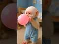 Anak Monyet tiup Balon #monyetlucu #anakmonyetlucu #funny #monkey #cute #shorts