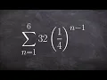 How to find the finite sum of a geometric sequence
