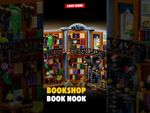 LEGO Icons Bookshop Book Nook Revealed — 1,690-Piece Bookshelf Display | Icons Set #11379