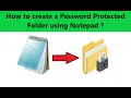 How to create a Password Protected Folder using Notepad