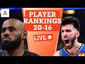 NBA Player Ranking 20-16