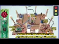 4-Way Traffic Light Control System Using Raspberry Pi Pico with Automatic Barrier Gate Open Close