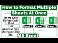 How to Format Multiple Sheets at the Same Time in Excel How to Format Multiple Sheets at once