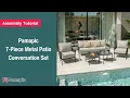 Assembly Tutorial Pamapic 7-Piece Metal Patio Conversation Set Step-by-Step Setup Guide