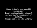 Tame Impala - Lost In Yesterday (Lyrics)