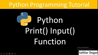 Python Input and Print Function User Input in Python Python Tutorial for Beginners
