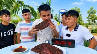 Hưng Vlog - Trò Chơi Đấu Giá Ăn Thịt Trâu Gác Bếp Thời Gian Ngắn Nhất Nhận Thưởng 500$