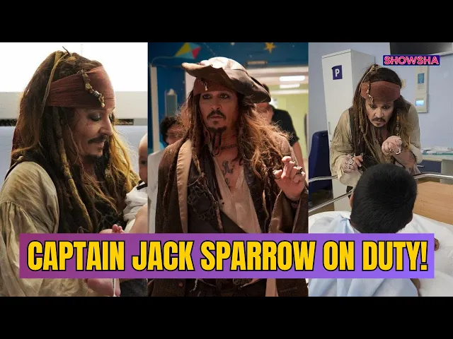 Johnny Depp Dresses Up As Captain Jack Sparrow To Surprise Kids At A Children's Hospital | N18G