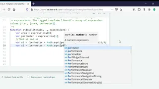 Day 5 Template Literals HackerRank JavaScript