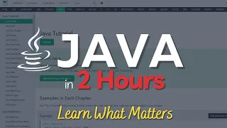 MASTER Java in 2 Hours Java Programming Tutorial W3Schools Java Tutorial for beginners