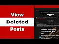 How To View Deleted Posts On Reddit
