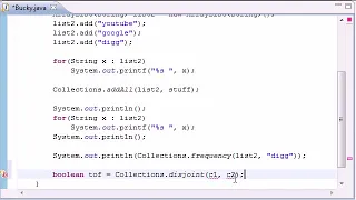 Intermediate Java Tutorial 13 - frequency disjoint