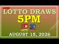 LOTTO RESULT 5PM DRAW AUGUST 15 2026 LottoResultTV15K
