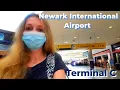 Newark Liberty International Airport EWR Terminal C NJ USA Still Quiet and Empty in 2021
