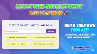 Build a TODO List App with HTML CSS JavaScript Step by Step Full Tutorial