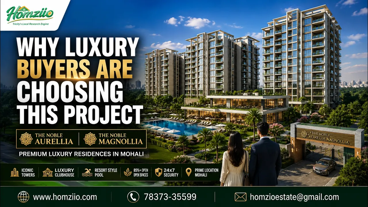 Noble Aurellia Mohali: 3BHK & 4BHK Luxury Flats in Sector 88 | Top Residential Projects in Mohali, High Rise Apartments