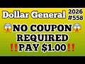 2026 Dollar General Couponing NO COUPON REQUIRED PAY 1 00 MUST WATCH