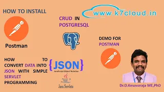 003 Servlet Program with Postgres connection and JSON