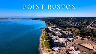 Point Ruston Tacoma Washington 4K drone footage