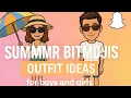 Snapchat Summer Matching Bitmoji Outfit Ideas for Boys Girls Aesthetic Trendy Looks