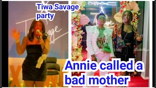tiwa savage party caused wahala annie idibia called a bad mum 