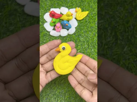 DIY Clay Ducks 🐤🐣 #shortsfeed  #diy #clayduck