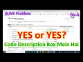 YES or YES Codeforces Solution Explain