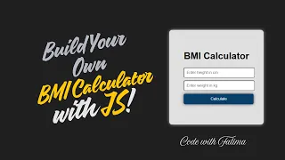 BMI Calculator Using JavaScript Beginner JavaScript Project