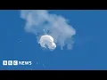 US shoots down Chinese spy balloon over Atlantic - BBC News