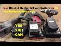 Tool battery adapter use 20V Black Decker on Porter Cable 18v