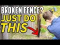 How to Fix a Broken or Rotted Fence Post IN MINUTES